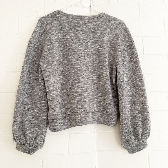 MADEWELL Textured Balloon Sleeve Crewneck Sweatshirt Small S - Picture 5 of 8